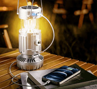 3-in-1 Portable Solar Lantern Fan + Power Bank