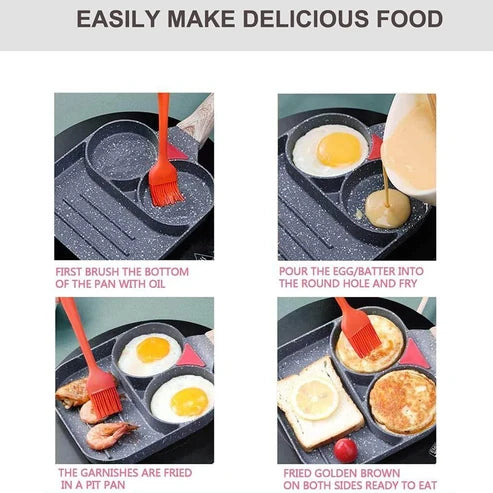 All-in-One Multi-Section Egg & Steak Frying Pan