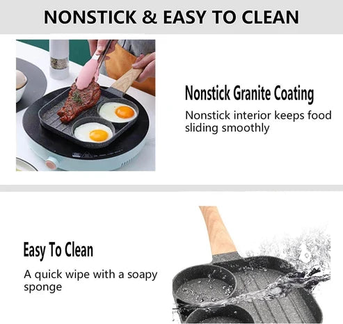 All-in-One Multi-Section Egg & Steak Frying Pan