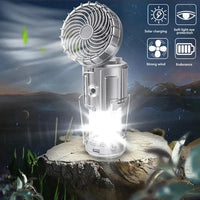 3-in-1 Portable Solar Lantern Fan + Power Bank