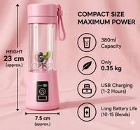 Portable Electric Juicer & Smoothie Blender (Rechargeable)