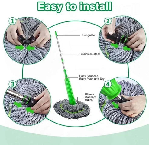 Self-Wringing Twist Mop & Floor Stain Killer