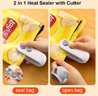 2-in-1 USB Rechargeable Magnetic Bag Sealer with Cutter
