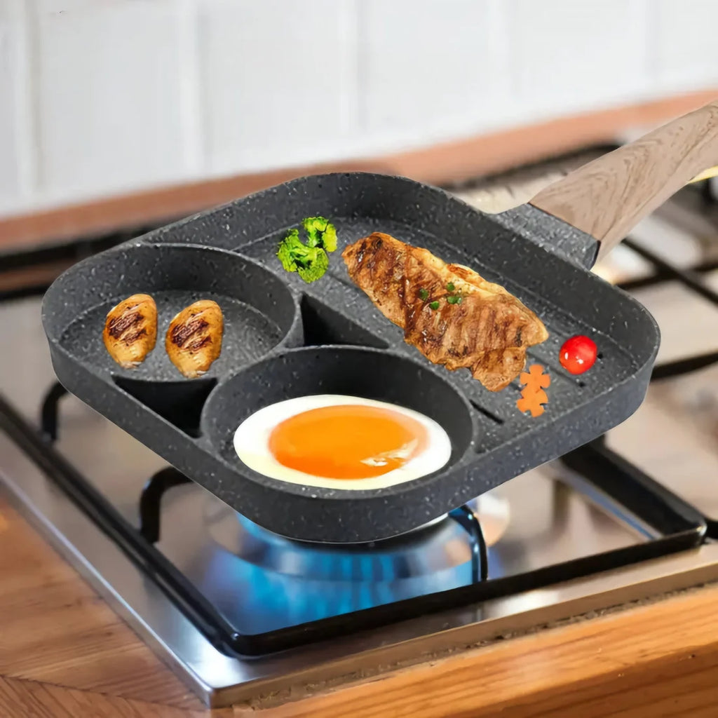 All-in-One Multi-Section Egg & Steak Frying Pan